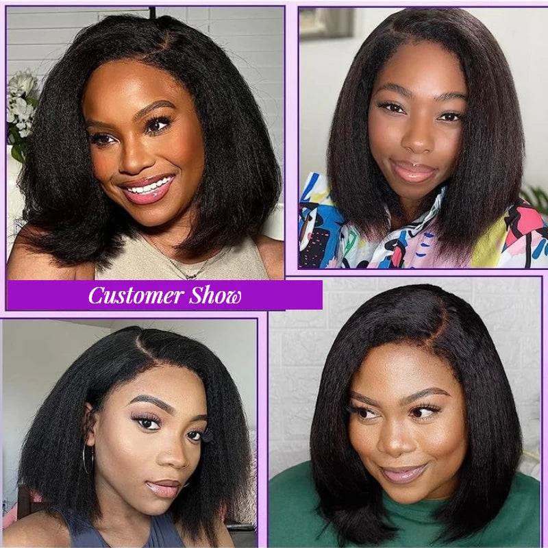 Sandy Wig's Kinky Straight 180% | 100% Naturels Glueless | Beauty4Hair